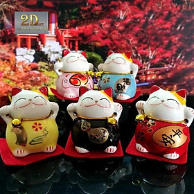 Mua Bộ 5 tượng mèo thần tài may mắn thích hợp cho xe hơi hay trang trí nhà cửa 8653 2D Store