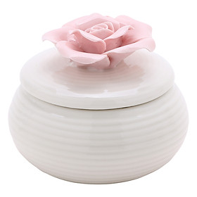 Hũ Sứ Hoa Hồng Viền Đan Như (Size M)