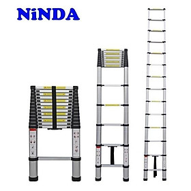 Thang nhôm rút gọn NiNDA ND-54 đai đen cao 5m4 Hàng chính hãng