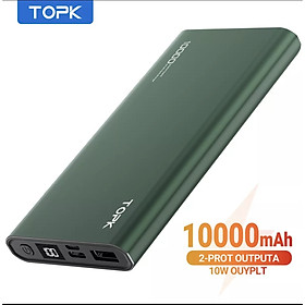 Sạc Dự Phòng TOPK I1006/I1006P 10000mAh Sạc nhanh Hiển thị kỹ thuật số Pin dự phòng cho iPhone HUAWEI Samsung Xiaomi OPPO Vivo Realme - Hàng chính hãng