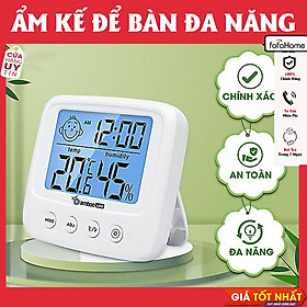 Nhiệt Kế Phòng Điện Tử Ẩm Kế 4 Trong 1 Đo Nhiệt Độ Và Độ Ẩm Báo Thời Gian Cảnh Báo Cảm Xúc Có Đèn Led Phòng Ngủ Cho Bé Đa Năng, Tiện Dụng