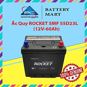 Bình Ắc Quy Ắc 12V-60Ah, Quy ROCKET SMF 55D23L R