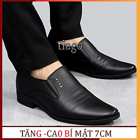 Giày Tăng Chiều Cao Nam - 7CM BÍ MẬT DA BÒ ĐẾ CAO SU