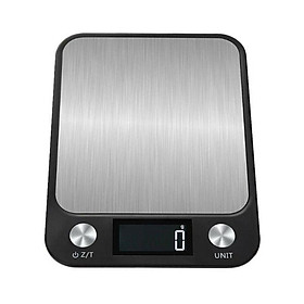 Mua Cân điện tử 10kg/5kg  dải cân từ 1g  màn hình LCD chống nước nhà bếp cân điện tử màu đen mặt INOX