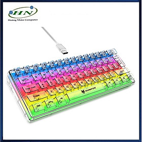 Bàn phím mini có dây XUNFOX K20 thiết kế trong suốt độc đáo với đèn led RGB cực đẹp - HN - HÀNG CHÍNH HÃNG