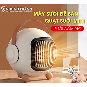 Mua Máy Sưởi Để Bàn MS-Q6  Quạt Sưởi Mini - Công Nghệ Sưởi Gốm PTC Ceramic-Làm Nóng Nhanh -Tích Hợp Tản Gió -Hẹn Giờ Tắt - Có Video