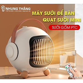 Máy Sưởi Để Bàn MS-Q6, Quạt Sưởi Mini - Công Nghệ Sưởi Gốm PTC Ceramic-Làm Nóng Nhanh -Tích Hợp Tản Gió -Hẹn Giờ Tắt - Có Video