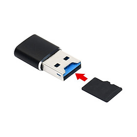 5Gb/S USB 3.0 MICRO SD TF SDXC Memory Card Reader Adapter Aluminum Alloy Black
