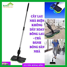 CÂY LAU NHÀ ĐIỆN KHÔNG DÂY XOAY BÔNG LAU - CHÀ ĐÁNH BÓNG SÀN NHÀ 