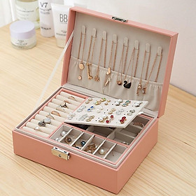 Mua Hộp Đựng Trang Sức Cao Cấp Bọc Da PU Có Khoá Chống Trộm