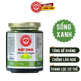 Mật ong Matcha Collagen - Honimore 360g/hủ - tiện lợi, chống lão hoá,thanh lọc cơ thể