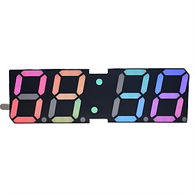 High-Brightness LED Large Size Font multicolor Desktop Digital Tube DIY Alarm Clock