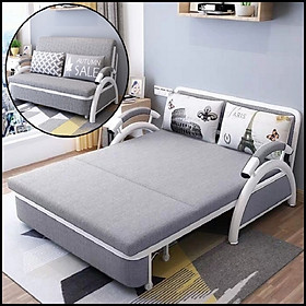 Giường Sofa Gấp Gọn Đa Năng, Giường Ngủ Thông Minh, Ghế Sofa Giường. Giường Ngủ Sofa KT 1m28 x 1m90. Tặng Kèm 2 Gối