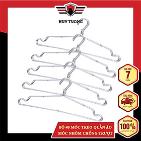Mua Móc treo quần áo  móc nhôm chống trượt Huy Tưởng cao cấp. Kích thước 19x40cm