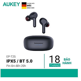 Mua Tai nghe Bluetooth True Wireless Aukey EP-T25 - Bluetooth 5.0 - Pin Tới 25H - Chống Nước IPX5 -  Nghe Độc Lập 2 Tai - Hàng Chính Hãng