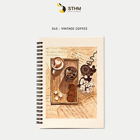 Sổ mẫu độc quyền -  Gồm 35 mẫu - Vintage - Sổ lò xo A5 - STHM Stationery