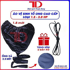 Áo vệ sinh máy lạnh tổ ong cao cấp, đuôi 2.5 mét chống thấm, dụng cụ vệ sinh máy lạnh, túi vệ sinh điều hòa, hàng chính hãng, Điện Lạnh Thuận Dung