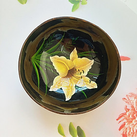 Mua Bát Gáo Dừa Sơn Mài Nghệ Thuật Hình Hoa Ly Thanh Nhã  Bát Dừa Ăn Salad  Smoothie  Đồ Tráng Miệng  Decor Của Vitrapro
