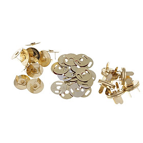 10 Sets 14mm 18mm Metal Tone Magnetic Buttons Snap Clasps for Handbag Purses Bags Clothes Leather Sewing Craft