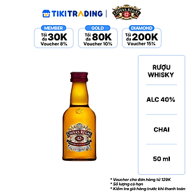 Rượu Whisky Chivas Regal 12 Nồng Độ Alc 40% 50ml Không kèm hộp