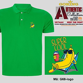 SUPER COOL, mã logo-g68. Áo thun polo cổ bẻ cho nam nữ, form unisex. Áo phông cổ trụ hàng hiệu Goking, quà tặng cao cấp cho gia đình, cặp đôi, doanh nghiệp