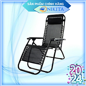 Ghế Xếp Thư Giãn NKT-139 - Vải Textilene Siêu Bền Siêu Chịu Lực - Khung Sắt Sơn Tĩnh Điện - Chính Hãng NIKITA