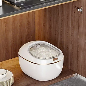 Mua Thùng Đựng Gạo  Ngũ Cốc Hình Phi Thuyền 10L Giúp Bảo Quản Thực Phẩm An Toàn