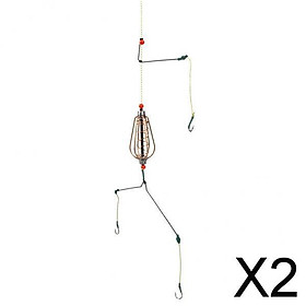 Mua Carp Fishing Feeder Cage with 3 Line Hooks Hair Rig Set Coarse Fishing 15g - 15g tại Magideal2 Mua Carp Fishing Feeder Cage with 3 Line Hooks Hair Rig Set Coarse Fishing 15g - 15g tại Magideal2