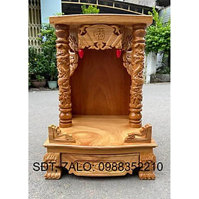 Mua Bàn thờ thần tài ông địa gỗ Gõ Đỏ 40 x 60cm - Đồ Gỗ Vinh
