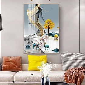 Mua Tranh Treo Tường Phòng Khách Đẹp - Tranh Canvas Những Chú Hươu Trong Thiên Nhiên