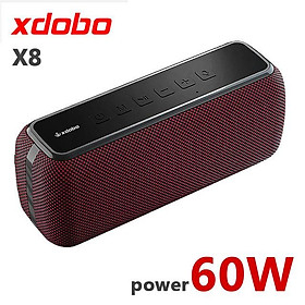 Xdobo x8 60W loa bluetooth không dây di động tws bass với loa siêu loãng ipx5 kết nối chống nước khoảng cách 12m 15h thời gian chơi Color: Red