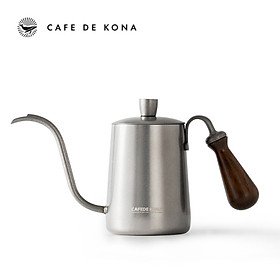 Ấm bình rót nước nóng pha cà phê bằng inox, cán gỗ CAFE DE KONA