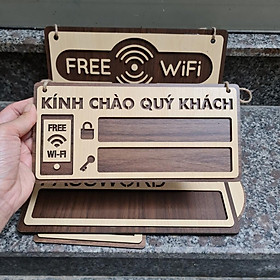 Mua (Mới) Bảng thông tin wifi bằng gỗ handmade trang trí Decor shop  Cửa Hàng