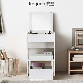 Mua Bàn Trang Điểm Có Gương Gấp Gọn  Bàn Phấn Gỗ Kèm Ghế Nhỏ Gọn Thông Minh Dáng Simple KEGODA KGD08