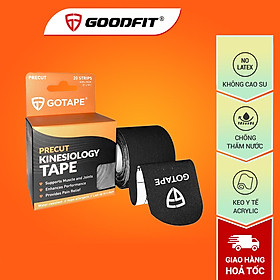 Băng dán cơ thể thao GoodFit Gotape, cuộn Pre-cut, 5cm*5m, chất liệu Rayon cao cấp, không chứa cao su - Đen