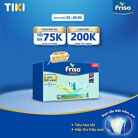 [MUA 2 GIẢM 250K] Sữa Bột Friso Gold 4 Hộp Giấy 3.2KG (Dành cho trẻ 2 - 6 tuổi)