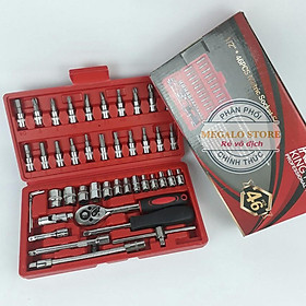 Mua Bộ Dụng Cụ Sửa Chữa Đa Năng 46 Chi Tiết - Bộ Khẩu sữa chữa ô tô  xe máy - Bộ 46 Chi Tiết - 46 Món ốc vít