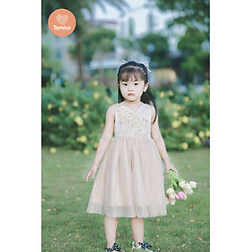 Đầm dạ hội tùng lưới dập ly kết hạt bẹt Tamiuy Kids trung