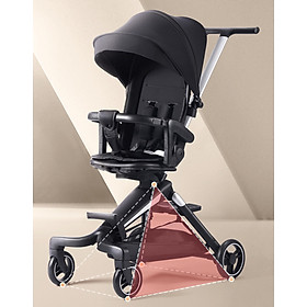 Xe đẩy du lịch gấp gọn 4 bánh, thiết kế Đức, 2 chiều ngả lưng 3 tư thế, ghế xoay 360 độ