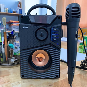Mua ( Tặng Kèm Mic ) Loa Công Suất Lớn Thế Hệ Mới  Loa A300 Bluetooth  Loa Nghe Nhạc Di Động Giá Rẻ  Loa Nghe Nhạc Vàng