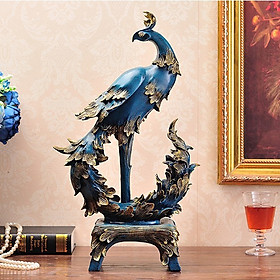 Mua Decor Để Bàn - Linh Vật Phong Thủy - Tượng Chim Công Tài Lộc DCB003 Trang Trí Phòng Khách (34 x 58cm)