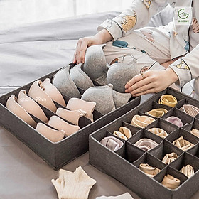 Mua Hộp đựng đồ lót vải bọc canvas nhiều ngăn dung tích lớn gọn nhẹ TV08