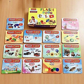 Bộ Thẻ Học Thông Minh 19 Chu Đề Loại To Song ngữ tiếng Anh loại chuẩn Glenn Doman Flashcard cho bé từ 0-6 tuổi