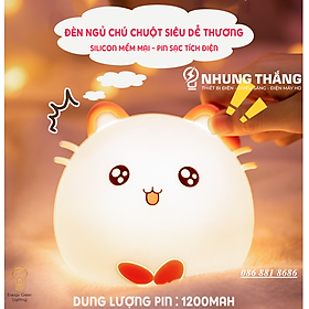 Mua Đèn Ngủ Hình Chú Chuột Dễ Thương WH-A20 - Thay Đổi Màu Sắc Tùy Thích - Silicon Mềm Mại Siêu Bền-Pin Sạc Tích Điện