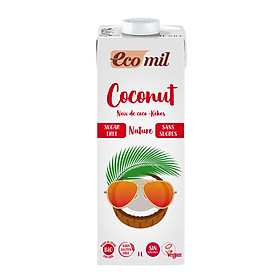 Sữa Dừa Không Đường Hữu Cơ Ecomil (1L) - Organic Coconut Milk Sugar-free