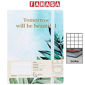 Sổ Ghi Chú Flowers A5 - Kẻ Ô Vuông - 192 Trang 80gsm - Cervantes PB829-87 - Mẫu 3