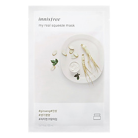 Mặt Nạ Giấy Nuôi Dưỡng & Phục Hồi Da Từ Nhân Sâm Hàn Quốc Innisfree My Real Squeeze Mask - Ginseng (20ml)
