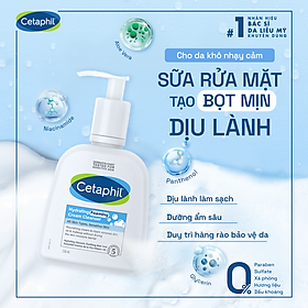 Sữa Rửa Mặt Tạo Bọt Dịu Lành Cho Da Nhạy Cảm Cetaphil Hydrating Foaming Cream Cleanser 236ml