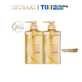 Combo 2 Dầu gội Phục hồi ngăn rụng tóc Tsubaki Premium Repair Shampoo 490ml x 2