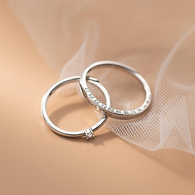 Nhẫn Đôi Bạc Blue Peach True Love ND257